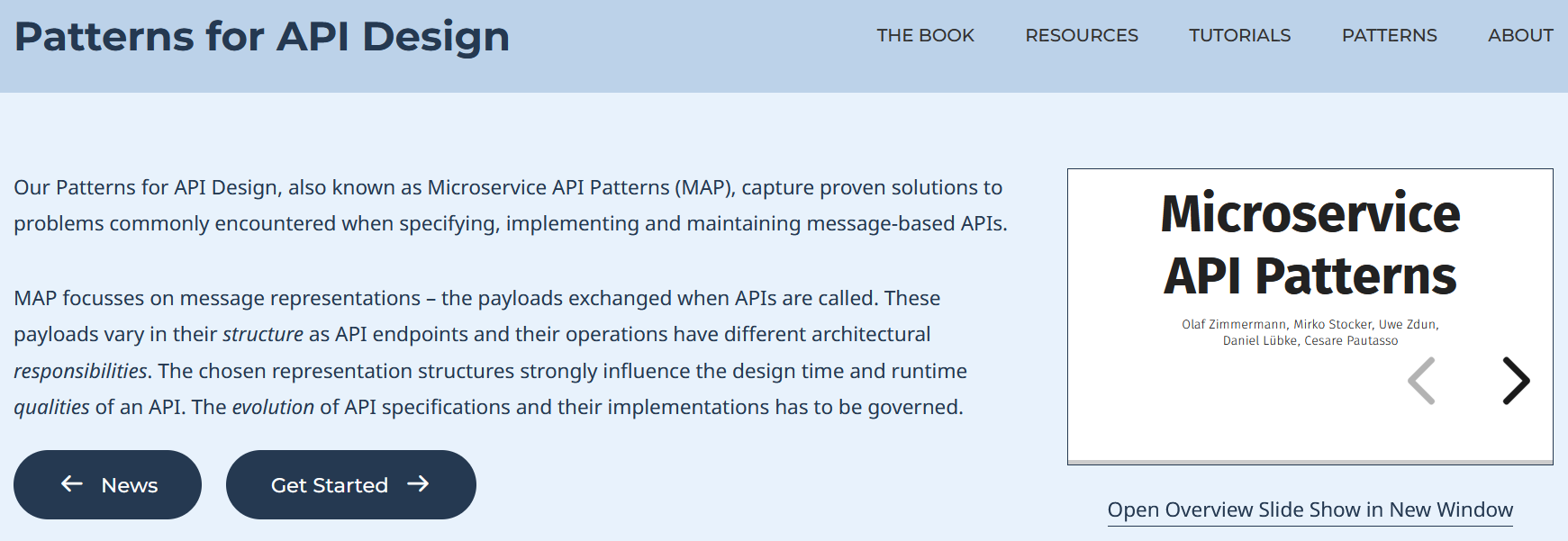 API Patterns Website